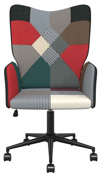 Relaxační křeslo patchwork textil 328206