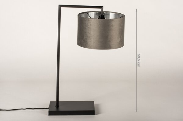Stolní lampa Pallas Black and Silver (LMD)