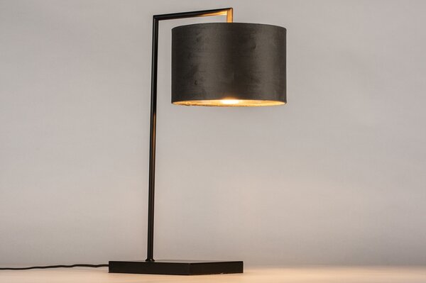 Stolní lampa Pallas Black and Silver (LMD)