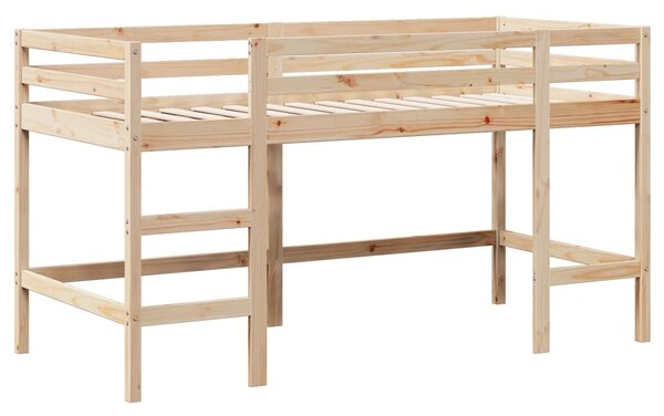 Patrová postel s žebříkem a střechou 80 x 200 cm borovice 3282072