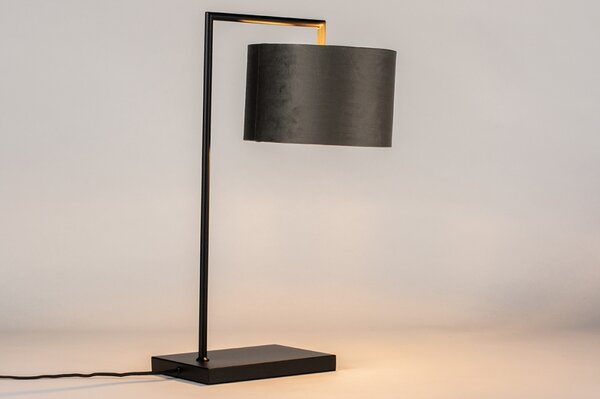 Stolní lampa Pallas Black and Silver (LMD)