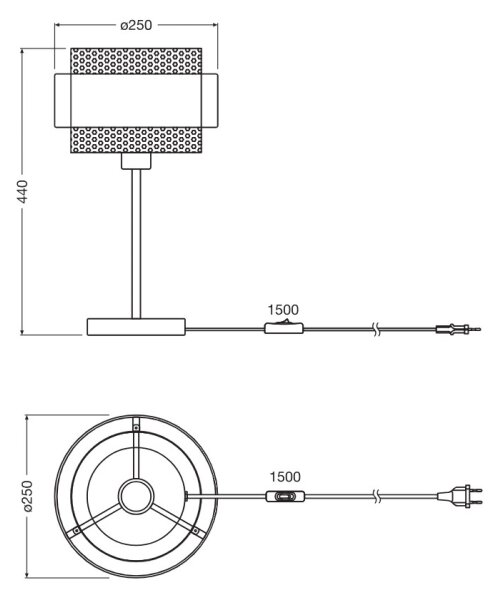 Osram - Stolní lampa DECOR HORNET 1xE27/10W/230V černá/zlatá