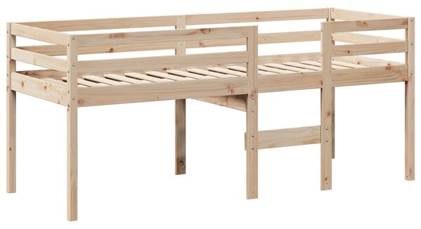 Patrová postel se střechou 80 x 200 cm masivní borové dřevo 3282095
