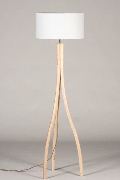 Stojací designová lampa Arbon White and Wood (LMD)