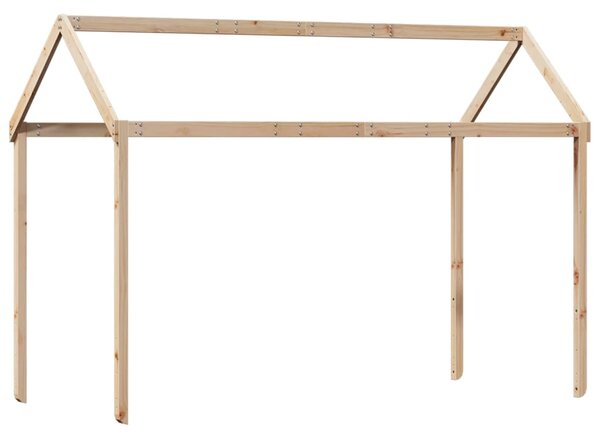 Patrová postel se střechou 80 x 200 cm masivní borové dřevo 3282121