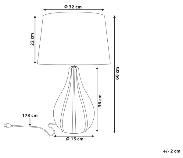 Stolní lampa SANTEE Porcelán Krémově bílá
