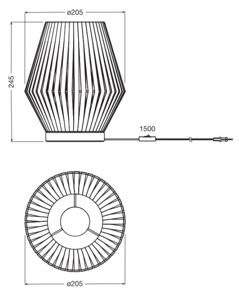 Osram - Stolní lampa DECOR STRIPES 1xE14/5W/230V béžová