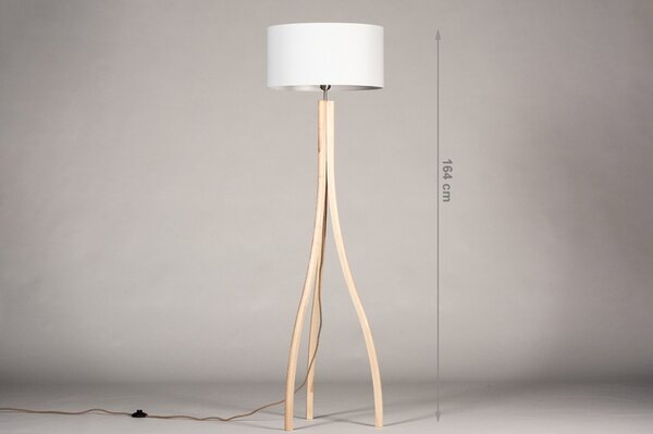 Stojací designová lampa Arbon White and Wood (LMD)