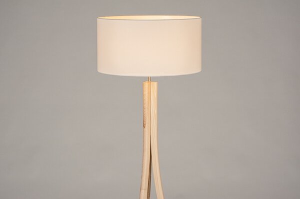 Stojací designová lampa Arbon White and Wood (LMD)