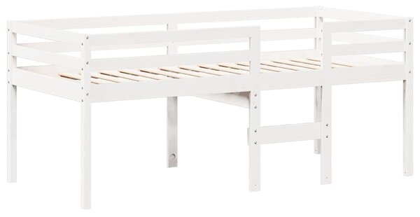Patrová postel se střechou bílá 90 x 200 cm masivní borovice 3282133