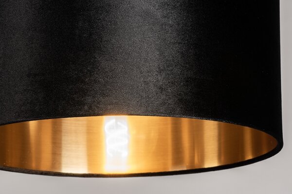 Stojací designová lampa Pallas Black and Gold Steel (LMD)