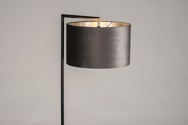Stojací designová lampa Pallas Black and Silver (LMD)