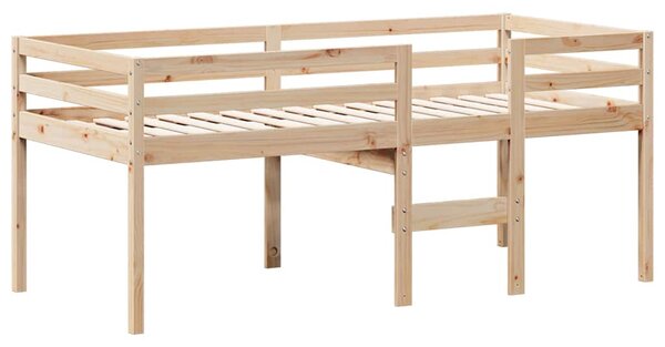 Patrová postel se střechou 80 x 200 cm masivní borové dřevo 3282135