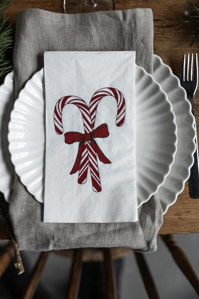 Storefactory Scandinavia Papírové ubrousky Candy Cane SF571