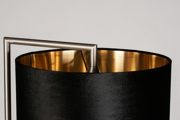 Stojací designová lampa Pallas Black and Gold Steel (LMD)