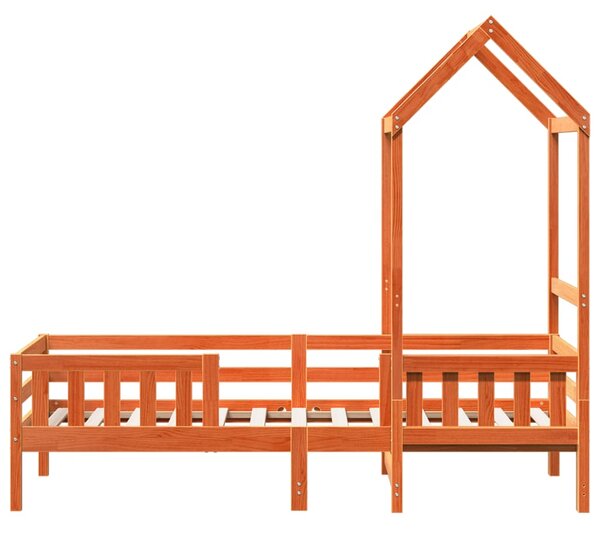 Rám postele se střechou voskově hnědý 75x190 cm masiv borovice 3282170