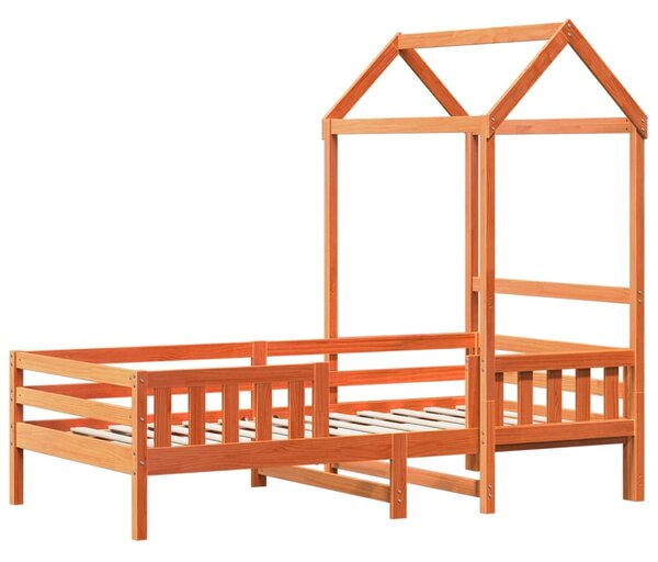 Rám postele se střechou voskově hnědý 75x190 cm masiv borovice 3282170