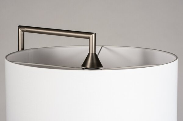 Stojací designová lampa Pallas White Steel (LMD)