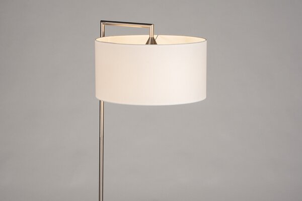 Stojací designová lampa Pallas White Steel (LMD)