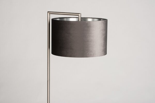 Stojací designová lampa Pallas Black and Silver Steel (LMD)