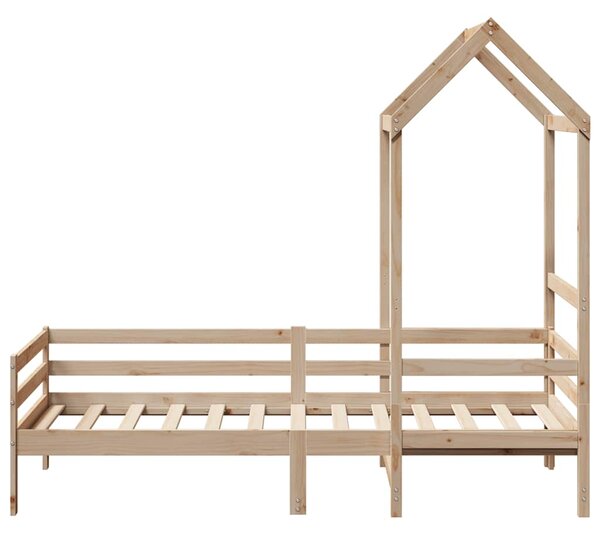 Válenda se střechou 80 x 200 cm masivní borové dřevo 3282188