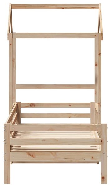 Válenda se střechou 80 x 200 cm masivní borové dřevo 3282188