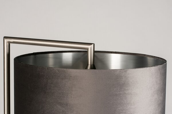 Stojací designová lampa Pallas Black and Silver Steel (LMD)