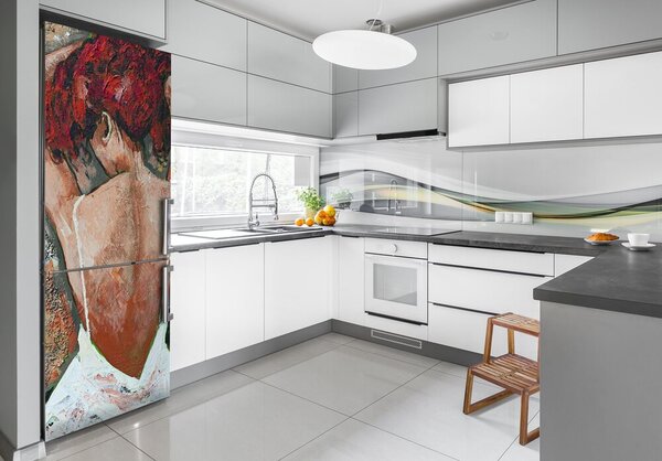 Nálepka fototapeta lednička Žena FridgeStick-70x190-f-74709044