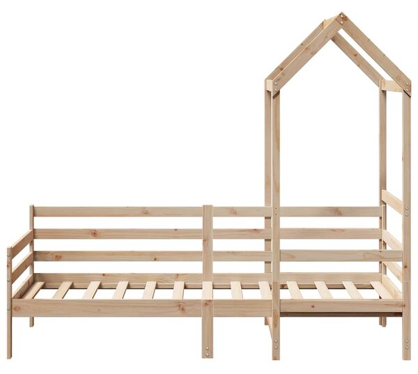 Válenda se střechou 80 x 200 cm masivní borové dřevo 3282200