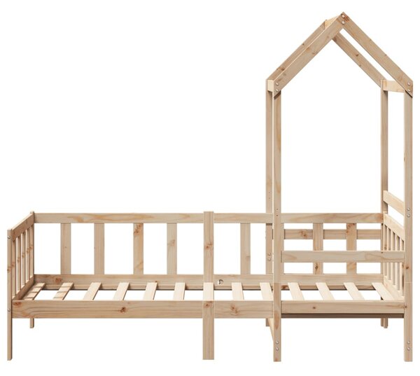 Válenda se střechou 80 x 200 cm masivní borové dřevo 3282212