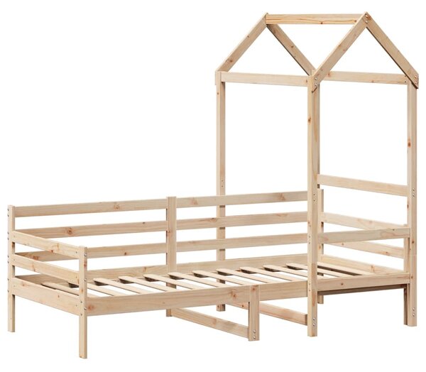 Válenda se střechou 80 x 200 cm masivní borové dřevo 3282200