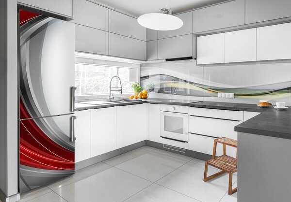 Nálepka fototapeta lednička Vlny pozadí FridgeStick-70x190-f-74979760