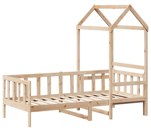 Válenda se střechou 80 x 200 cm masivní borové dřevo 3282212