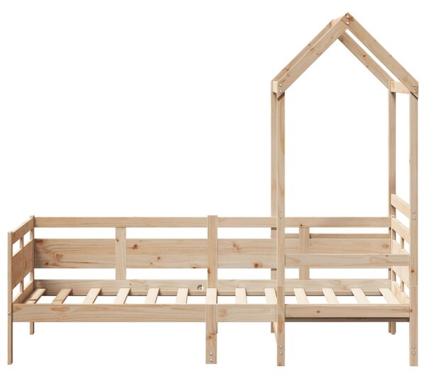 Válenda se střechou 80 x 200 cm masivní borové dřevo 3282290