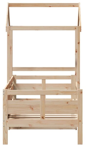 Válenda se střechou 80 x 200 cm masivní borové dřevo 3282290