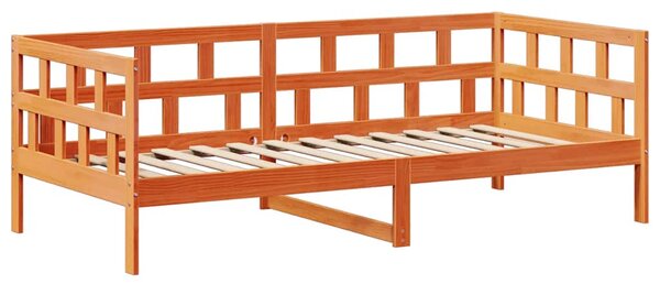 Válenda a lavice se střechou voskově hnědá 80 x 200 cm borovice 3282248