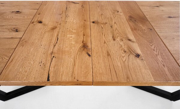 HALMAR Jídelní rozkládací stůl Massive 160/250 cm dub artisan/černý