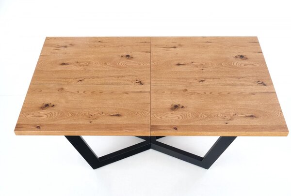 HALMAR Jídelní rozkládací stůl Massive 160/250 cm dub artisan/černý