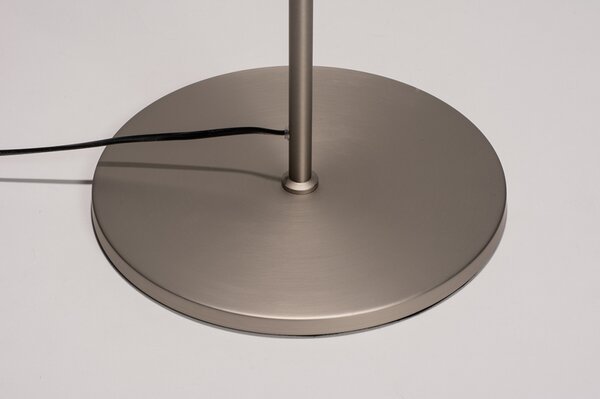 Stojací designová lampa Atomo Black and Satin Steel (LMD)