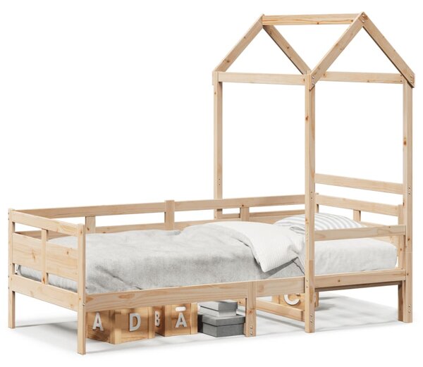 Válenda se střechou 80 x 200 cm masivní borové dřevo 3282290