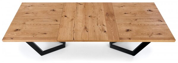 HALMAR Jídelní rozkládací stůl Massive 160/250 cm dub artisan/černý