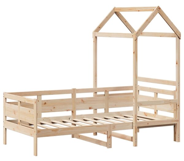 Válenda se střechou 80 x 200 cm masivní borové dřevo 3282290