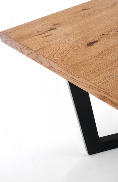 HALMAR Jídelní rozkládací stůl Massive 160/250 cm dub artisan/černý