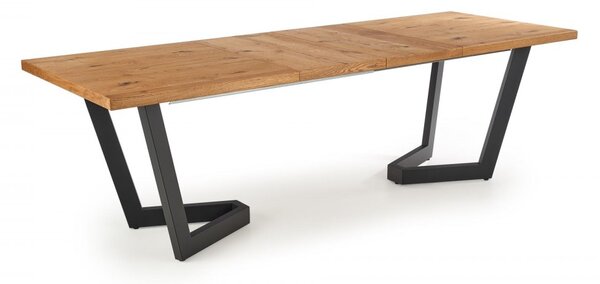 HALMAR Jídelní rozkládací stůl Massive 160/250 cm dub artisan/černý