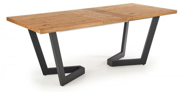 HALMAR Jídelní rozkládací stůl Massive 160/250 cm dub artisan/černý