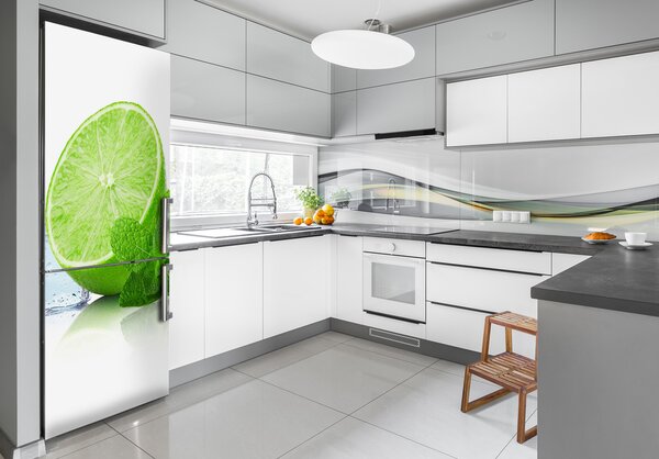 Nálepka na ledničku fototapeta Limetka a led FridgeStick-70x190-f-76224722