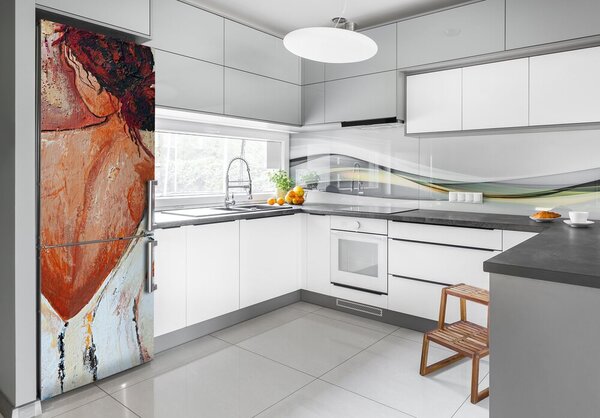 Nálepka fototapeta lednička Žena FridgeStick-70x190-f-76292912