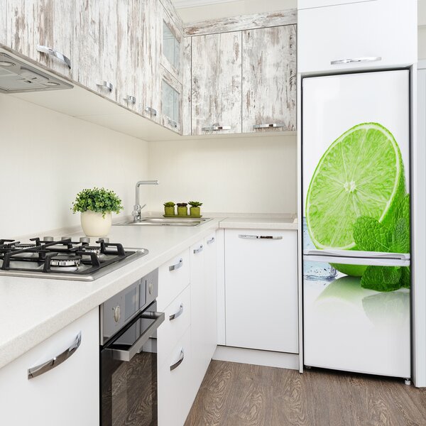 Nálepka na ledničku fototapeta Limetka a led FridgeStick-70x190-f-76224722