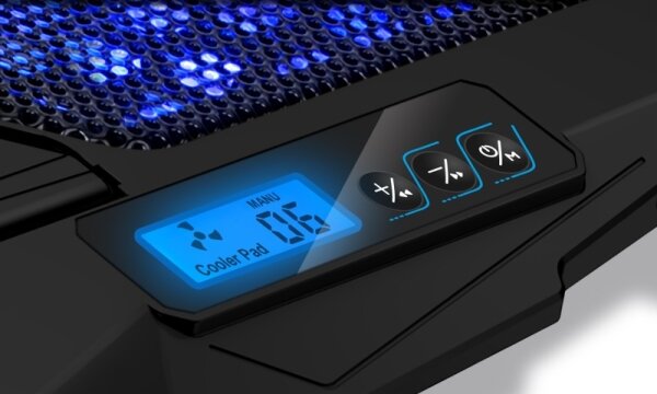 CONNECT IT CCP-2200-BK-Chladící podložka pro notebook 4x vent. 2xUSB černá/modrá