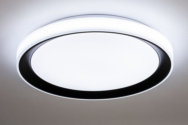 Stropní stmívatelné LED svítidlo do obýváku Omega One Black RGB (LMD)